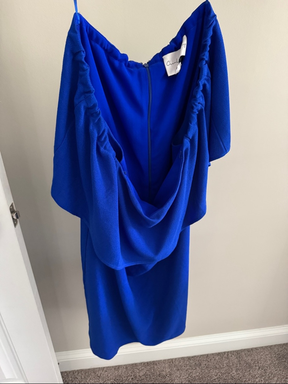 Royal Blue off the shoulder Cocktail Dress